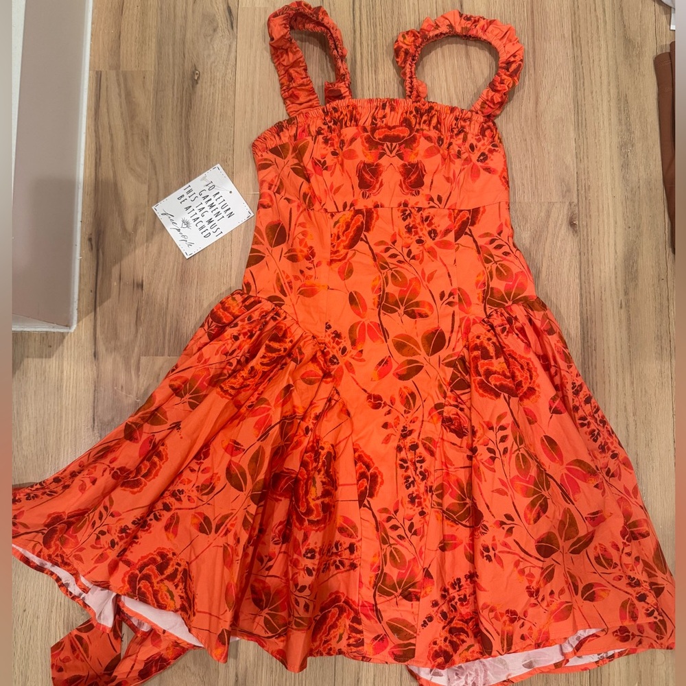 Free People Matilde Coral Mini Dress NWT